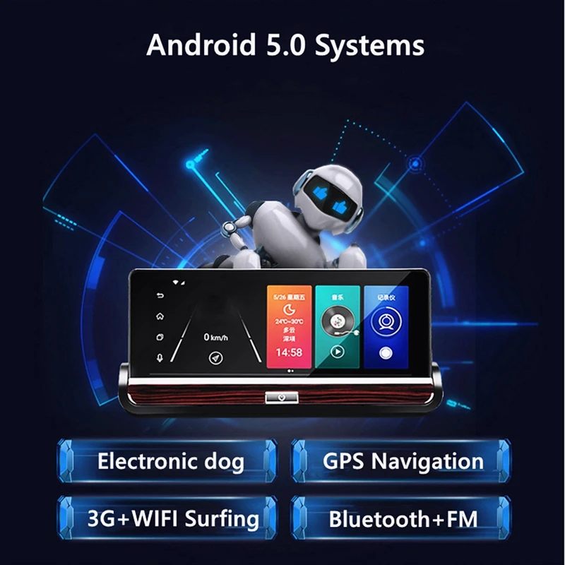 Odare 7 &quotips Android 5 0 Автомобильный видеорегистратор Камера gps навигация 3g Wifi видео