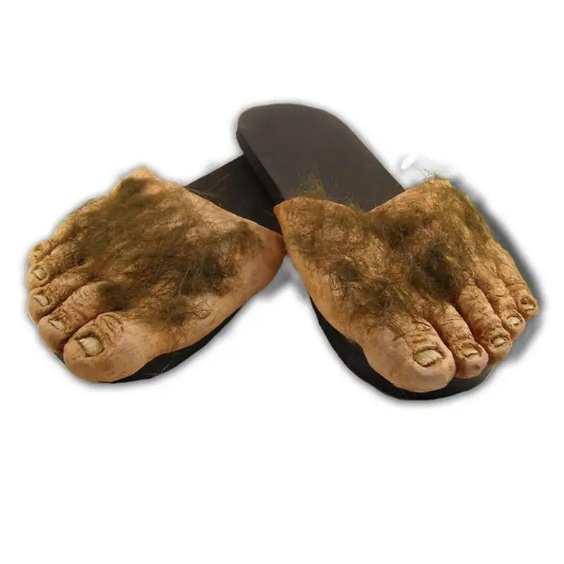 

Furry Monster Slippers Hairy Costume Feet Slippers Novelty Feet Slippers For Adults Halloween Christmas Funny Party Slippers