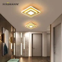 18w acrylic modern led ceiling lamp gold body surface moutned ceiling light for corridor light bedroom light living room lustres