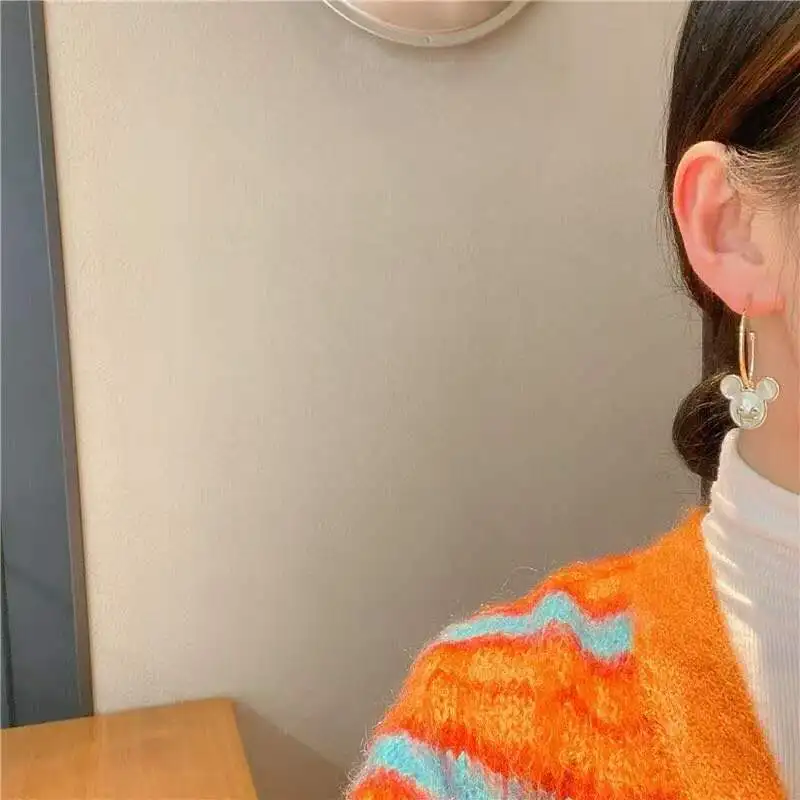 Мультяшные серьги с Микки Маусом подвеска очаровательный подарок на день