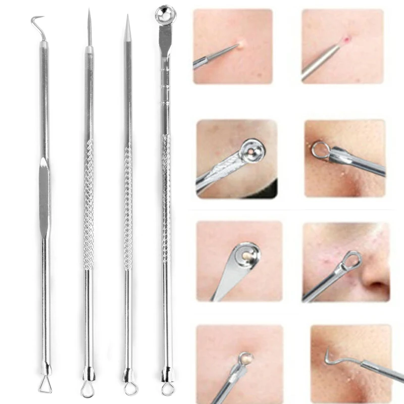 1/4 шт серебро розовое золото инструмент для удаления прыщей Blackhead лечение акне