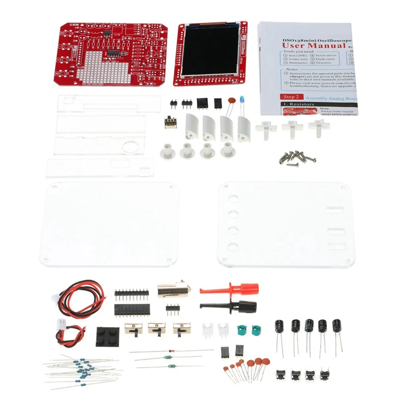 RISE Dso138 13805K мини цифровой осциллограф Diy Kit Smd части предварительно припаянный