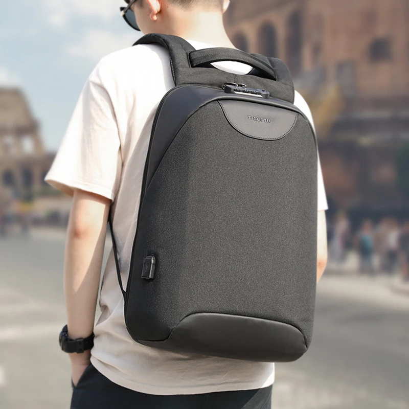Модные мужские рюкзаки без ключа с замком TSA, 15,6 дюймов, usb зарядка, для ноутбука, мужской рюкзак Mochila, 18л, школьный рюкзак для мальчиков