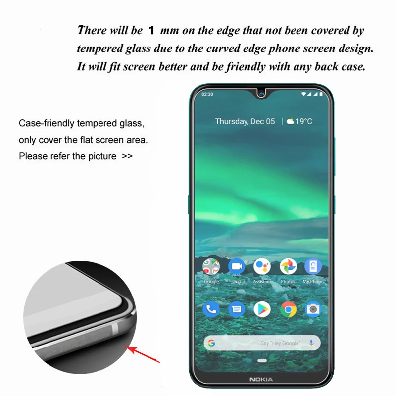 2 uds. De vidrio para Nokia 7,2 para Nokia 7,2 6,2 vidrio templado Protector de pantalla de vidrio para Nokia 7,2 Protector de vidrio de protecci&oacute;n-1