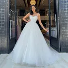 Женское блестящее свадебное платье It's yiiya, белое Тюлевое платье-корсет на тонких бретельках в стиле бохо на лето 2022