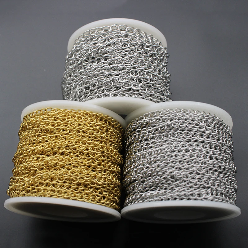 (Не выцветает) браслет из нержавеющей стали сварной удлинитель хвостовой цепи