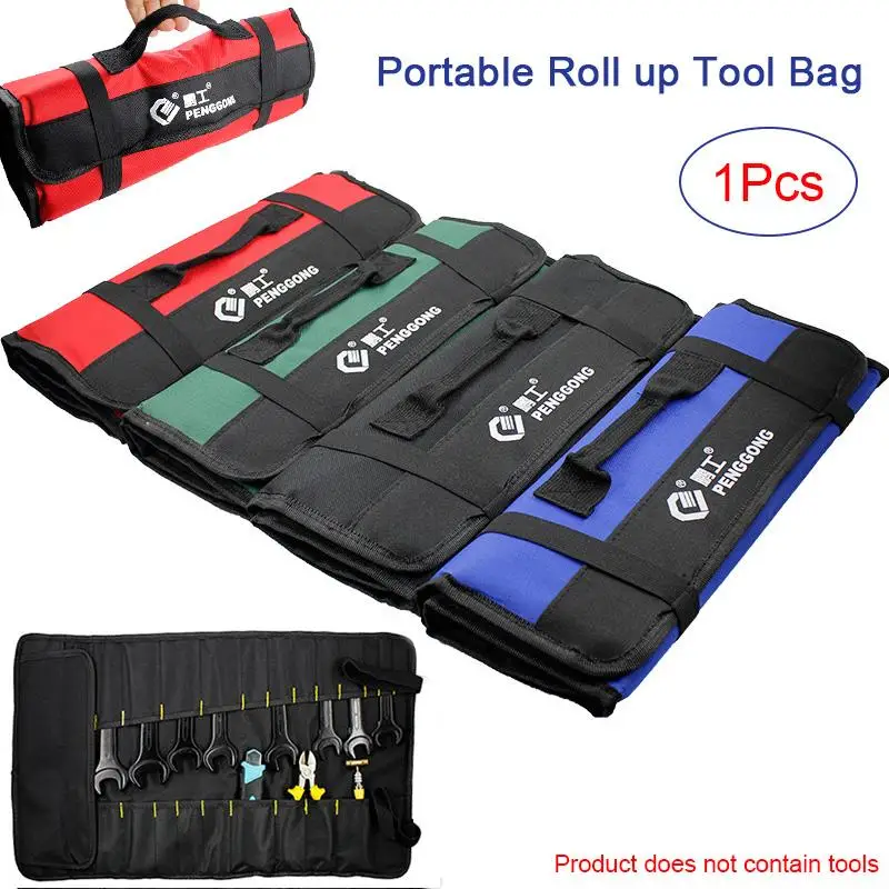 

Multifunction Tool Bags Folding Roll Bags For Tool For Tool Practical Carrying Handles Oxford Canvas Chisel Tool Instrument Case