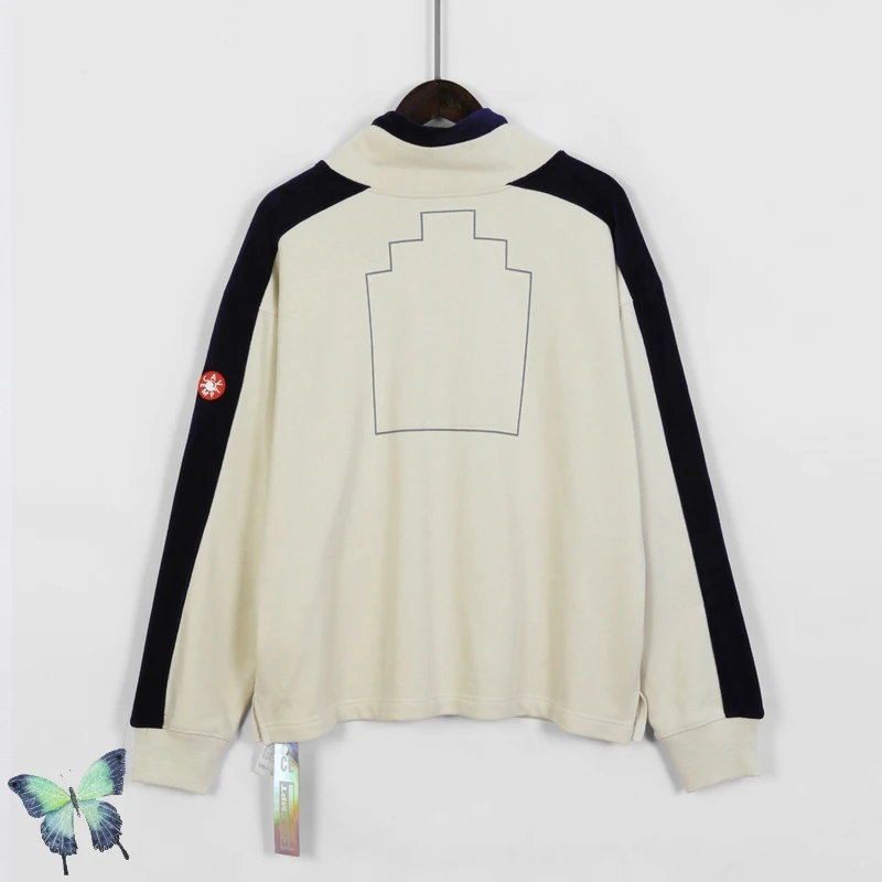 

Cav Empt Half Zipper Stitching Sweatshirt Men Women High Quality Fashion Pullover CAV EMPT Velvet High Street Washed Sweatshirts