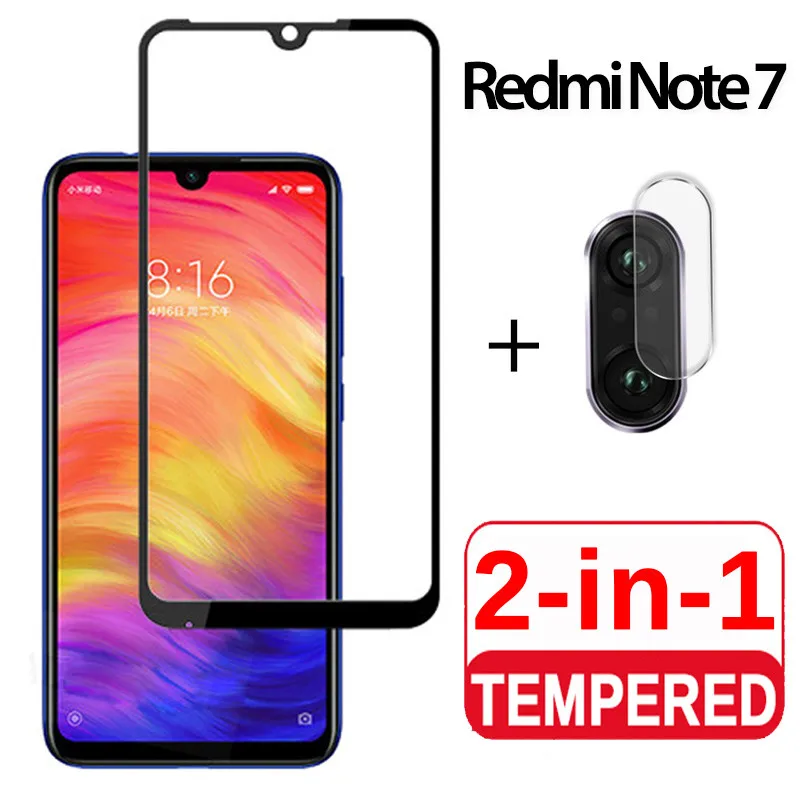 2-in-1Glass Note 7 2-в-1 Камера стекло на редми нот 7стекло Redmi 7 3D ззащитное стекло Redmi Note 7 стекло Экран протектор стекло redmi 7a ззащитное стекло редми 7 стекло redmi 7 glass - Цвет: 2-in-1Glass Note 7