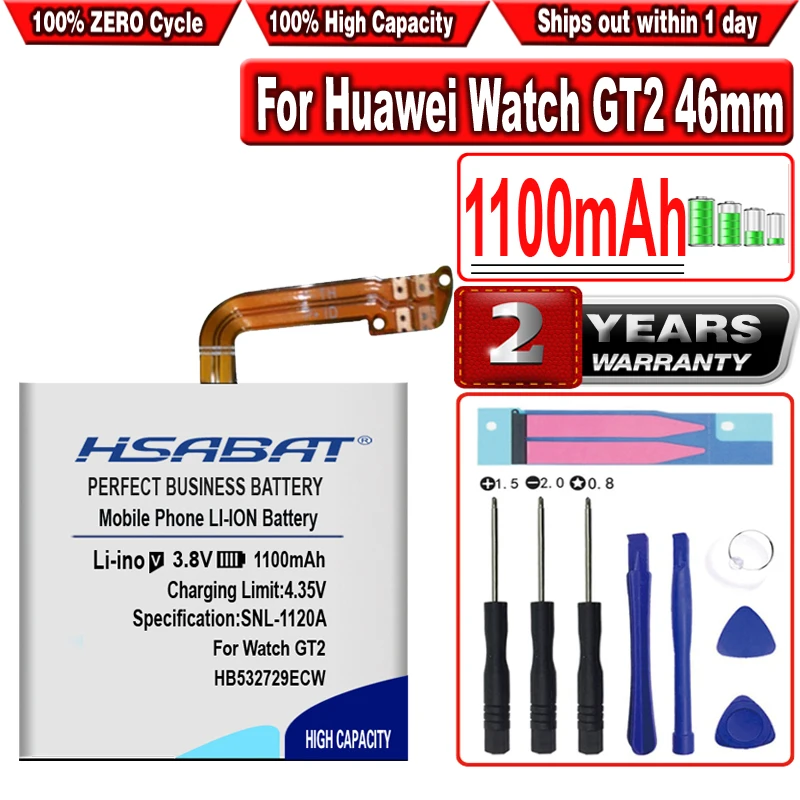 

Аккумулятор HSABAT 1100 мАч HB532729ECW для Huawei Watch GT2 GT 2 46 мм
