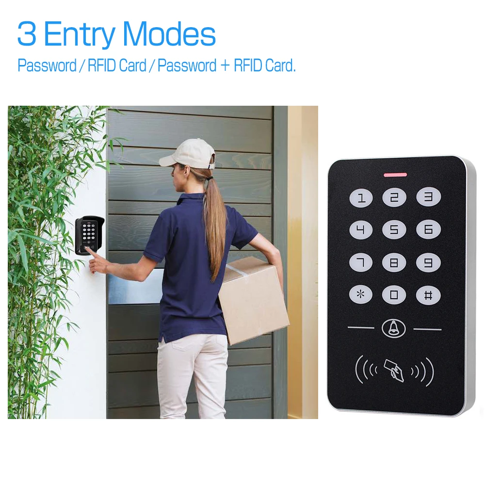 YiToo Door Access Control System Kit RFID Keypad + Power Supply Electric 180KG Magnetic Lock Strike Locks for Home Safe | Безопасность и