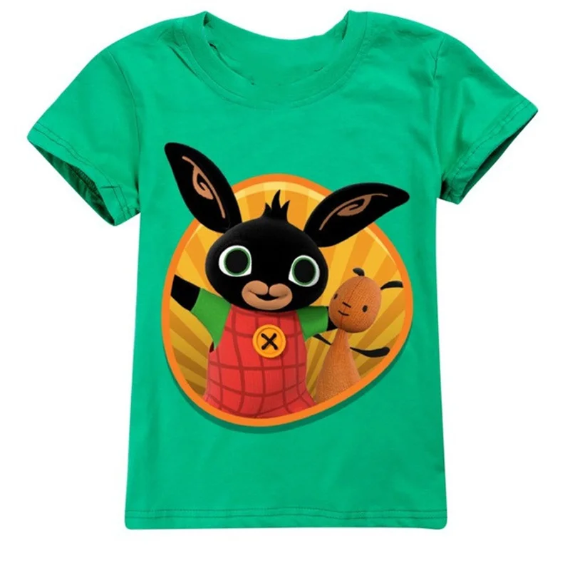 

Summer Bing Rabbit T Shirt 2021 New Children's Clothing Kids Sport Casual Tops Boys and Girls Red O Neck Short-Sleeve T-Shirt