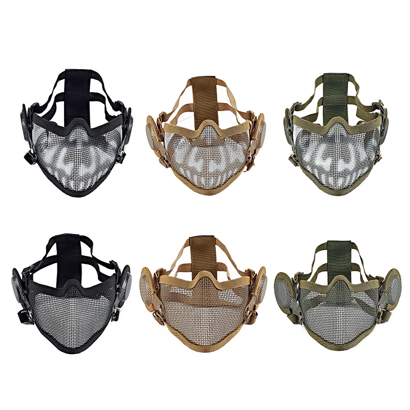 Тактическая Маска для страйкбола AIRSOFTA маска защиты ушей из стальной проволоки