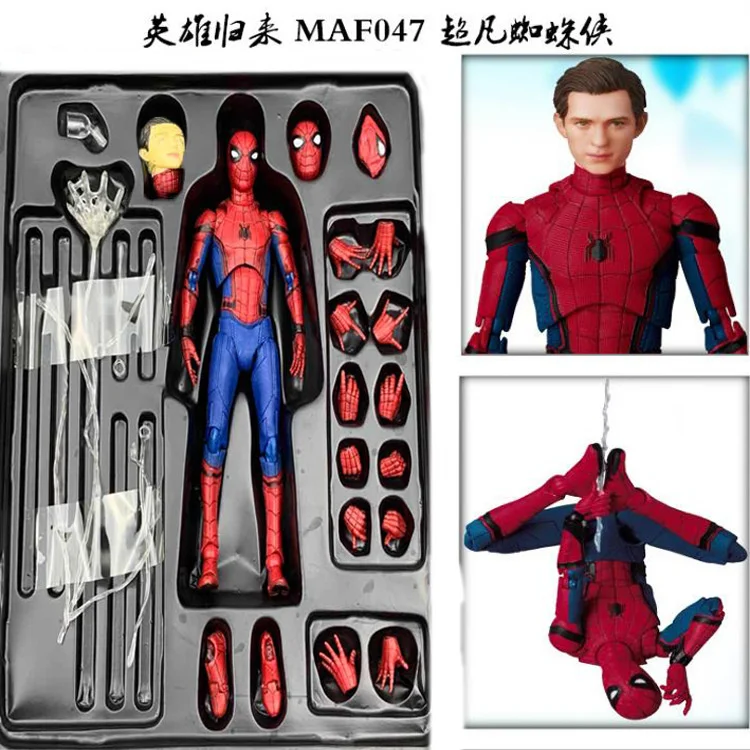 

Hot Toys ML Legend SpiderMan Action Figure Super Hero Mafex Ps4 Peter Parker Spider Man Homecoming Model Doll