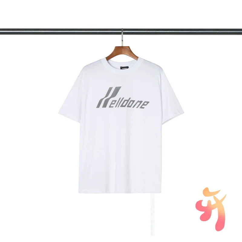 

Oversize Summer Styel We11done T Shirts Men Woemn High Quality Loose T Shirt We11done Hem Streamer Decoration Casual Top Tees