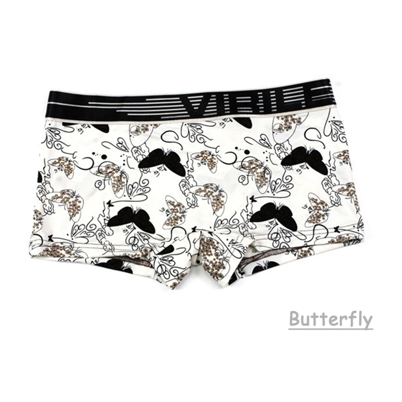 Для женщин трусы с принтом героями мультфильмов Ice Silk/нижнее белье FTM Trans Tomboy Les