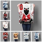 Постеры в японском стиле с изображением кота самурая, Белого Журавля, рыбы, волны, абстрактная акварель, HD домашний декор, постеры для детской комнаты, Картина на холсте HD H262