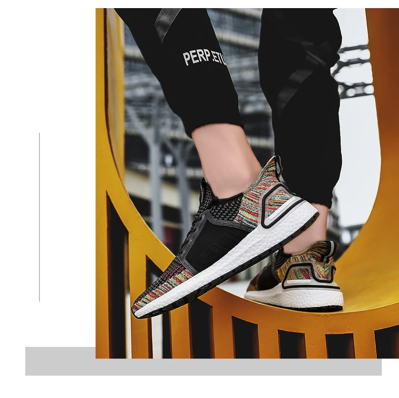Дизайн, черные мужские кроссовки для бега, Ultraboost Sole Flyknit, кроссовки, обувь для мужчин, zapatillas hombre deportiva