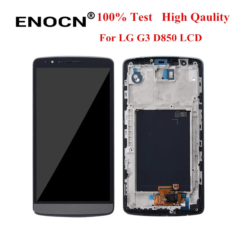 Оригинальный дисплей ENOCN для LG G3 ЖК с сенсорным экраном дигитайзер рамкой сменный