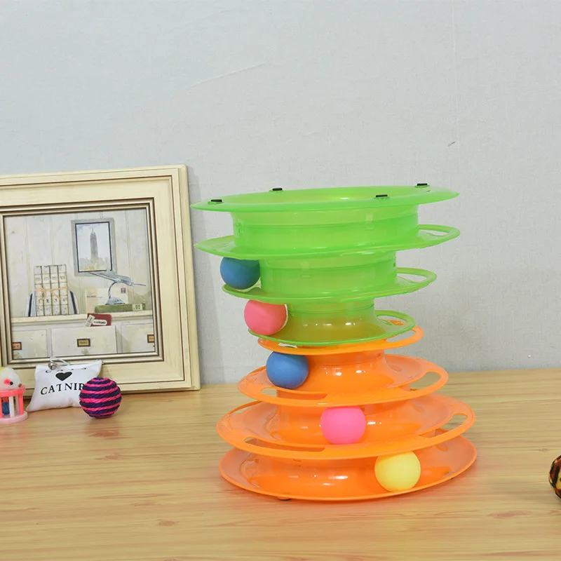 Трехуровневая интеллектуальная игрушка для кошки забавная башня-Кот пазл