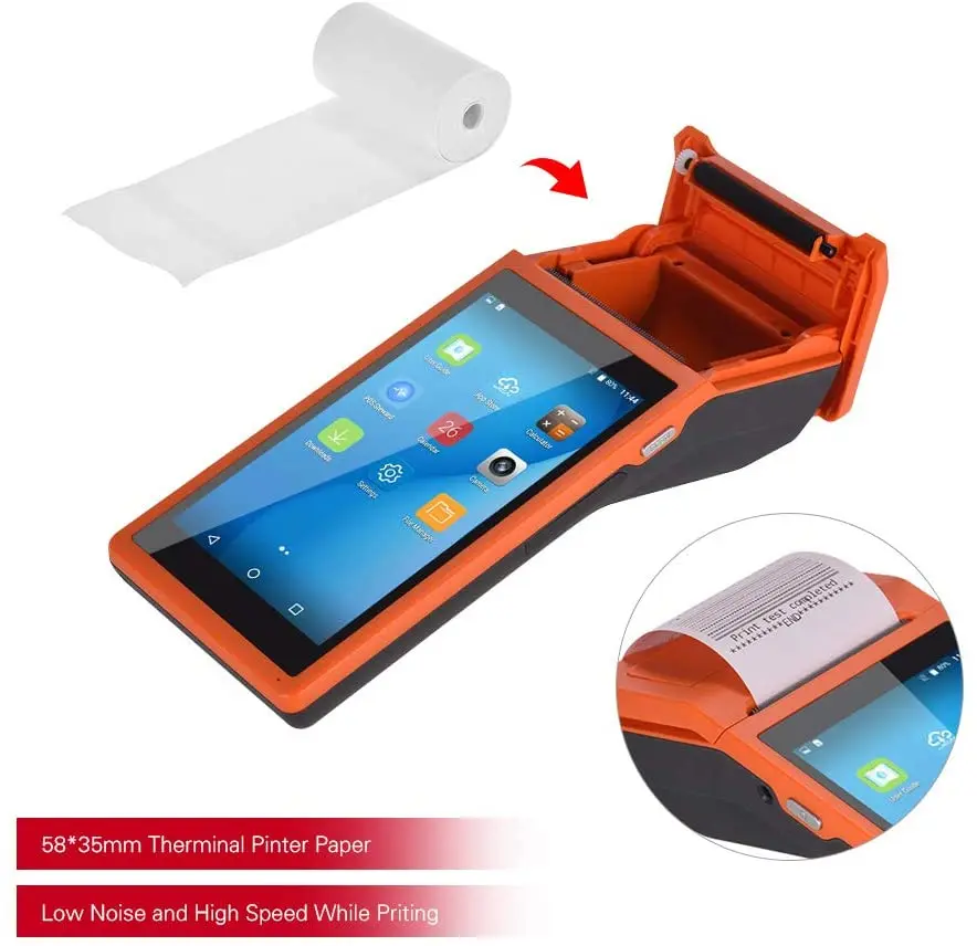 POS терминал NETUM PDA Android чековый принтер ручной Bluetooth Wi Fi 3G NFC сборщик данных