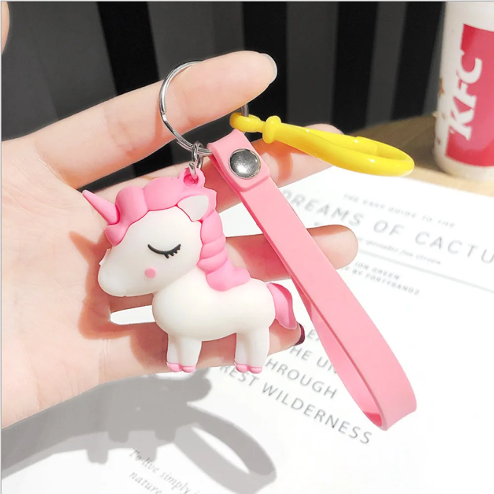 3D силиконовые брелки с аниме лошадью Мультяшные милые детские игрушки подвеской