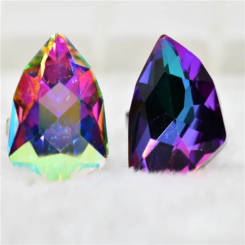 

Толстые трилианты 23 мм кристалл AB блестящие бусины стеклянные стразы Драгоценности лунный свет