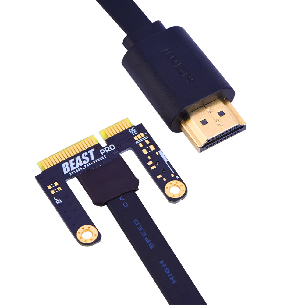Разъем Черный V8.0 офисный HDMI к Mini Pci E EXP GDC прочный легкий кабель высокой