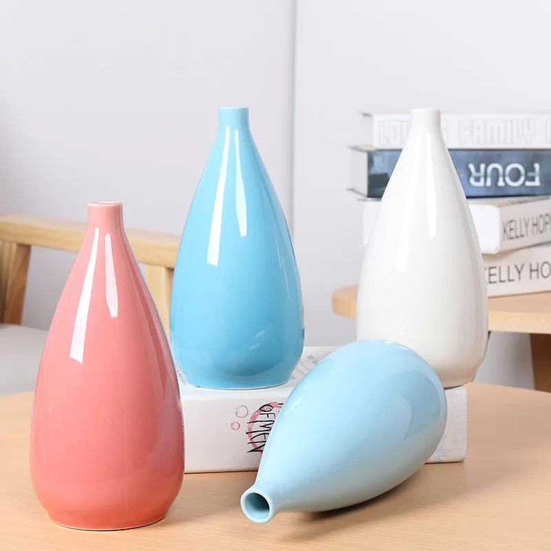 Современные минималистичные керамические вазы для гостиной настольная