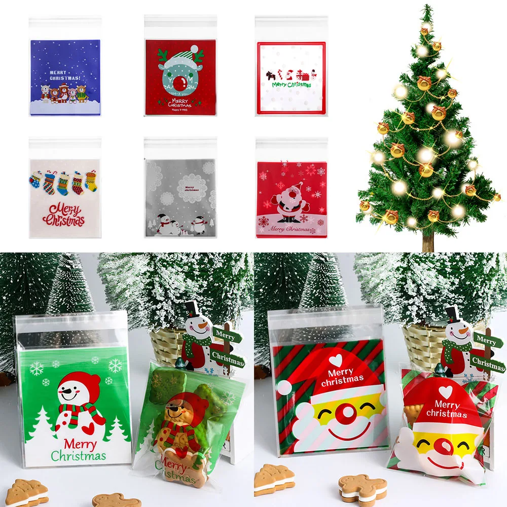 10 шт. разноцветные пластиковые пакеты для печенья|Сумки вещей| |