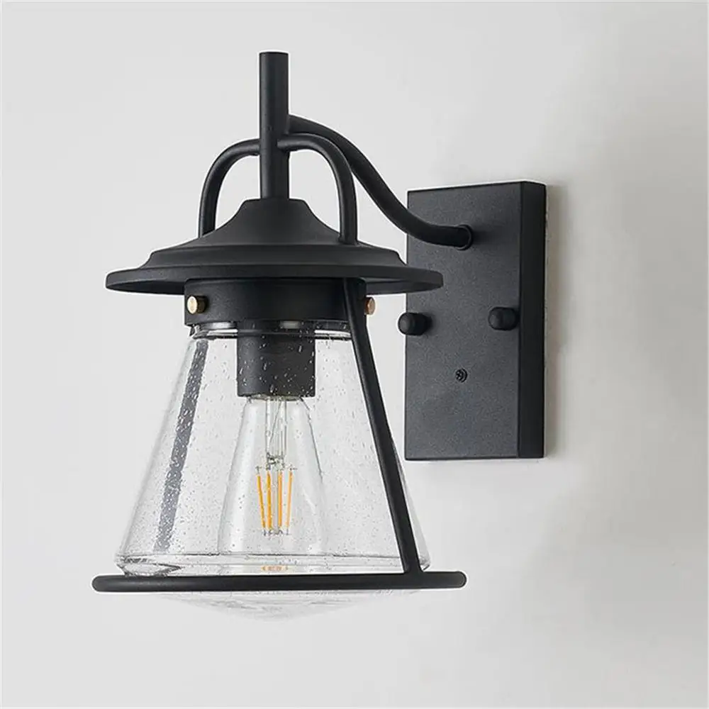 Современный абажур из Пузырькового стекла настенное бра черного цвета