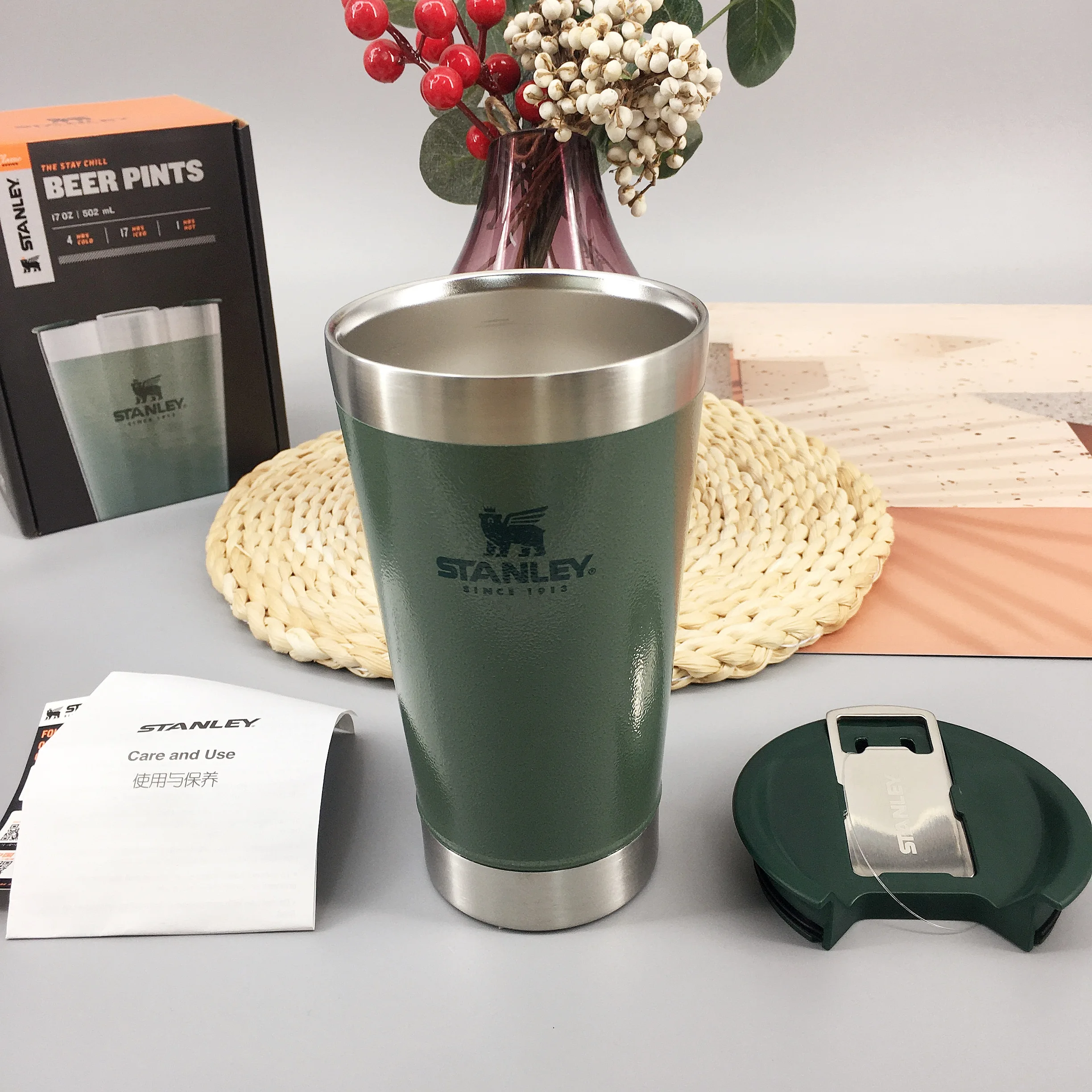 Оригинальная настенная Классическая вакуумная пивная кружка Stanley 502 мл для кофе