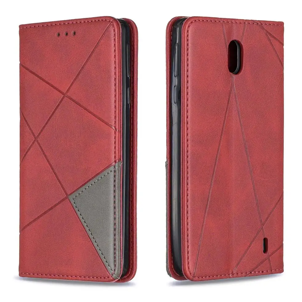 Для Nokia 7 2 6 4 3 1 Plus улучшенная искусственная кожа модный с алмазной сеткой откидной