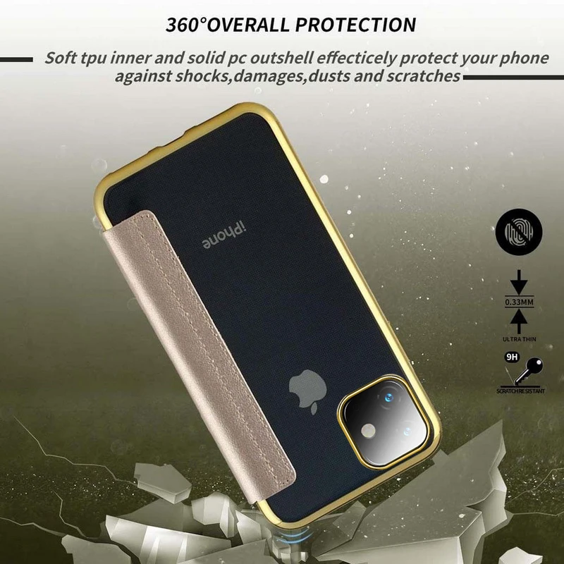Luxury Slim Book Leather Flip Wallet Case For iPhone 11 Pro XS Max X 8 7 6 6S S Plus 5 5S SE XR Clear Back Soft Card Cover Case