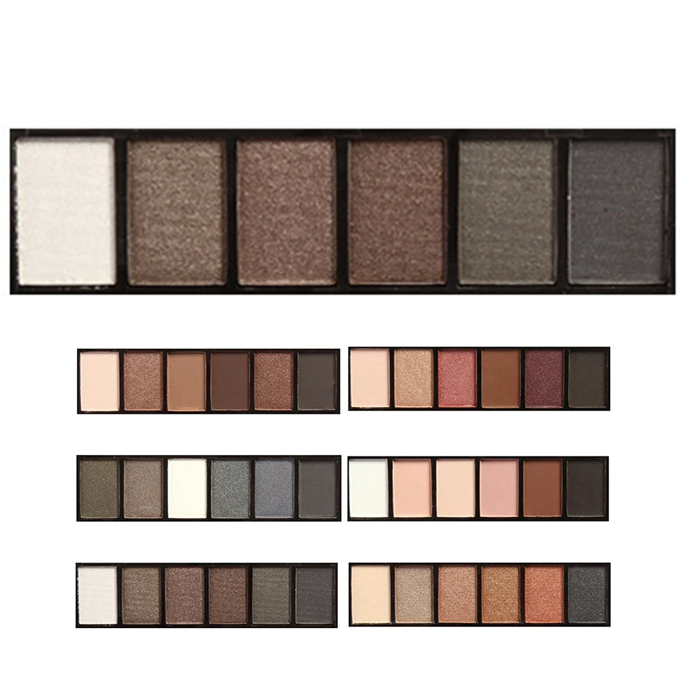 FOCALLURE 6 Colors Eyeshadow Palette Glamorous Smokey Eye Shadow Shimmer Makeup Kit by Focallure |