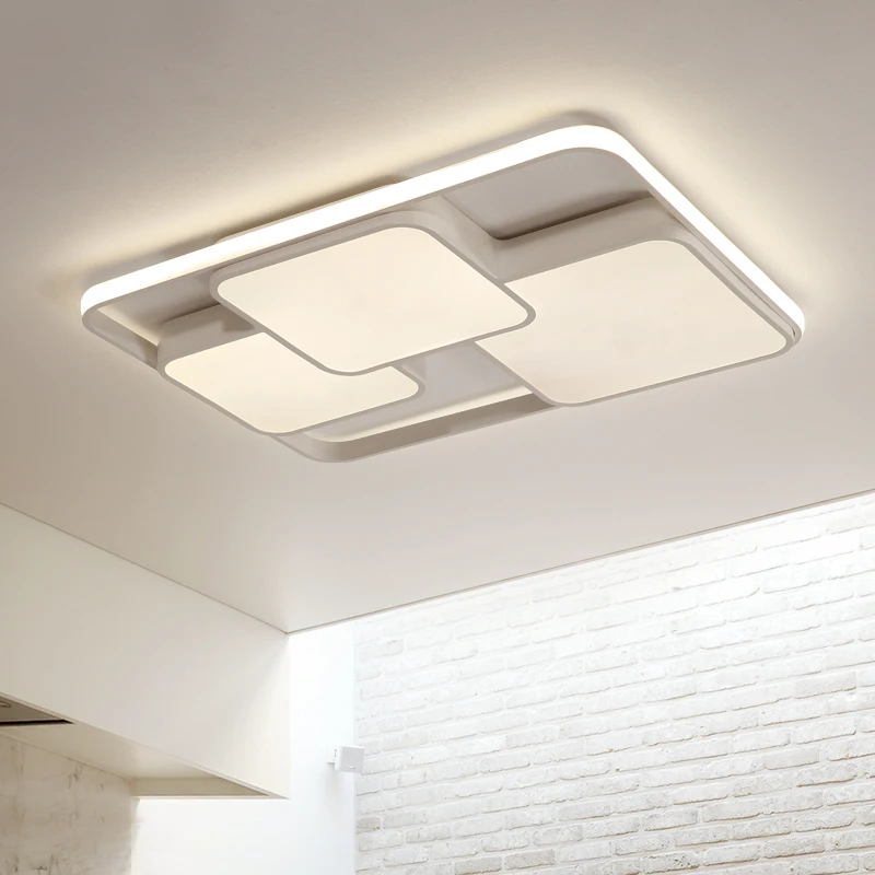 

Minimalism modern LED ceiling lights Plafondlamp Iron Acrylic black/ white ceiling lamp for living dining bedroom lampara techo