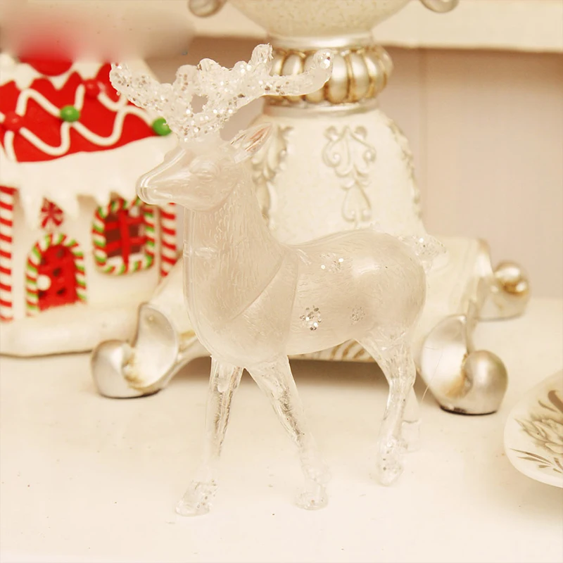 Рождественские куклы Белый Рождественский северный олень белый Лось Новогодние