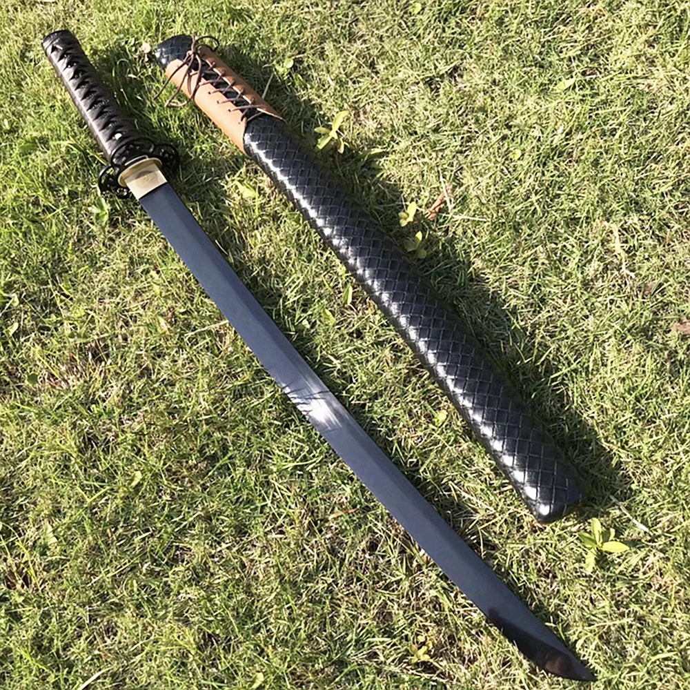 Iron Tsuba/кожа Сая/черного цвета с высоким содержанием углерода острое лезвие из