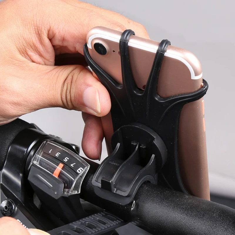

Electric Scooter Accessories Portable Durable GPS 360 Rotation Easy Installation Silicone Handlebar Phone Rack