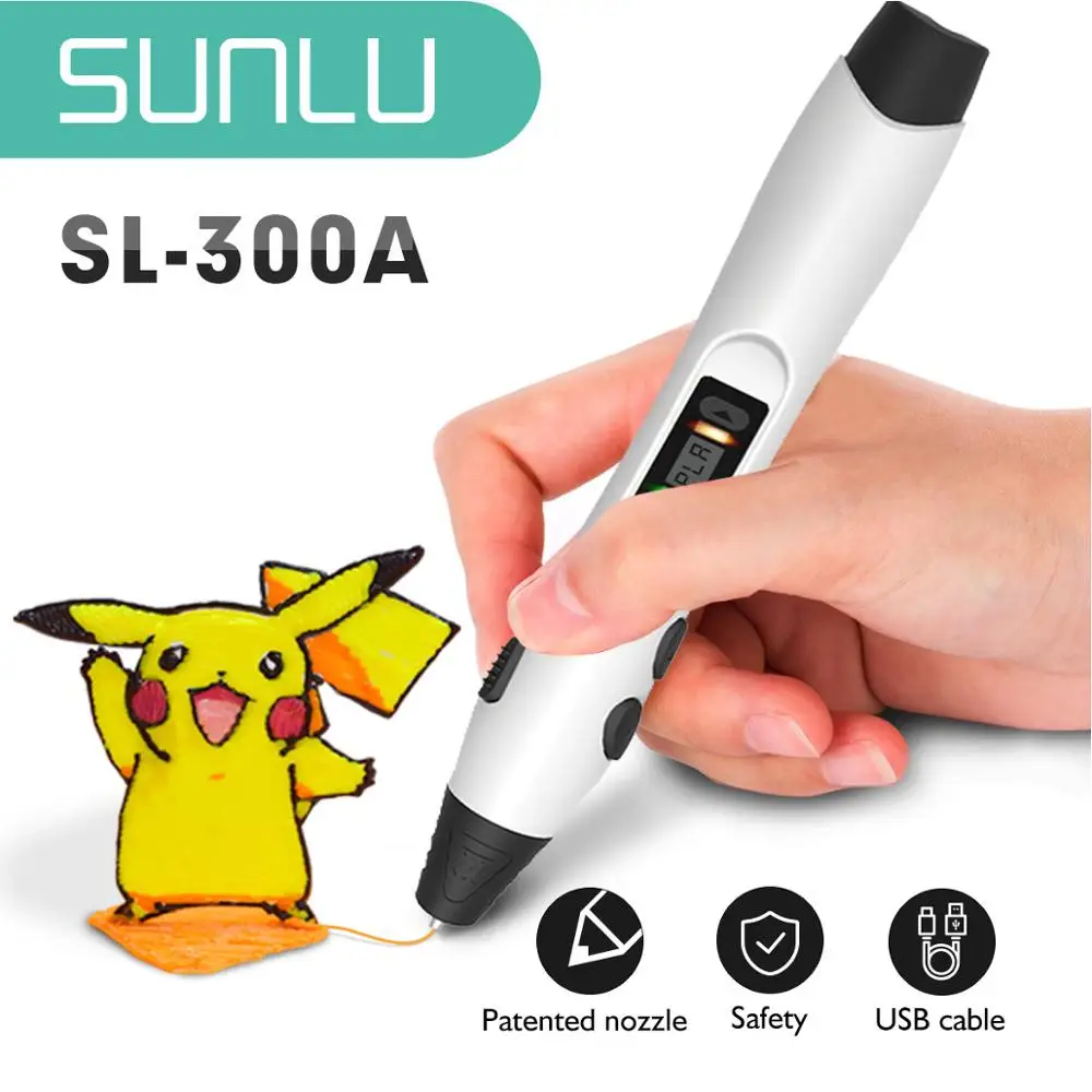 Ручка для 3d-печати SUNLU SL-300A с поддержкой PLA/ABS/PCL филамента 2 модели температура