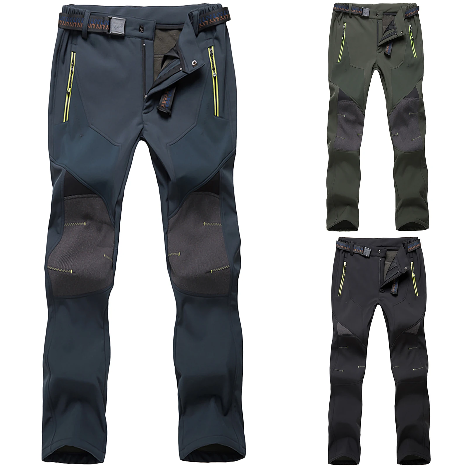 

Plus Size Mens Combat Trousers Waterproof Long Pants with Pocket Male Outdoor Climbing Zipper Trousers