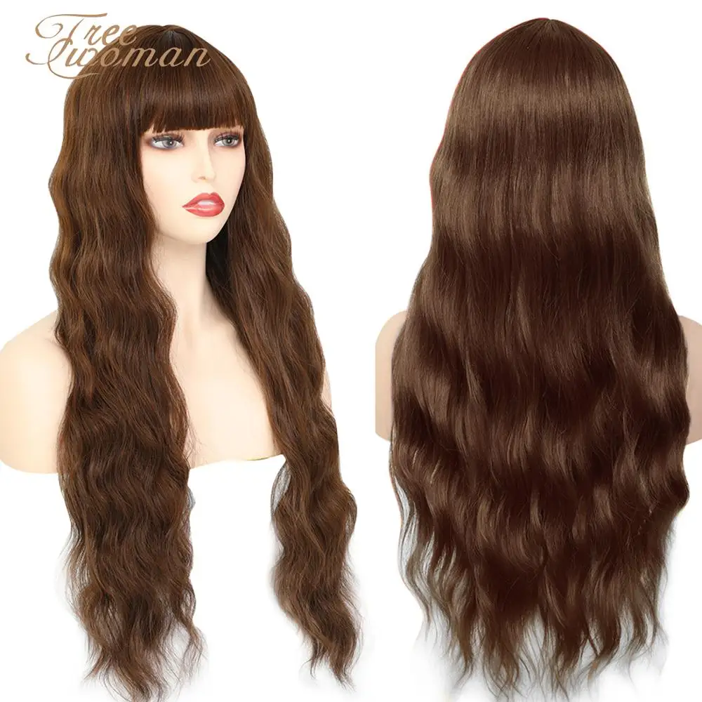 Парик FREEWOMAN синтетический с длинными волнистыми волосами парики из