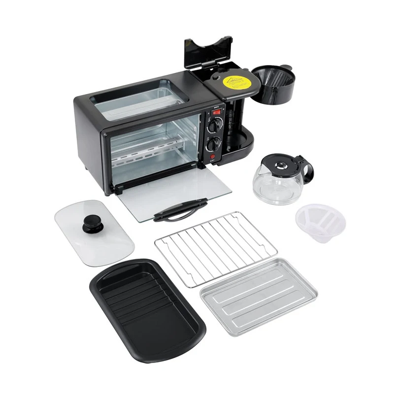 3 в 1 домашняя машина для завтрака Кофеварка сковорода тостер хлеба электрическая