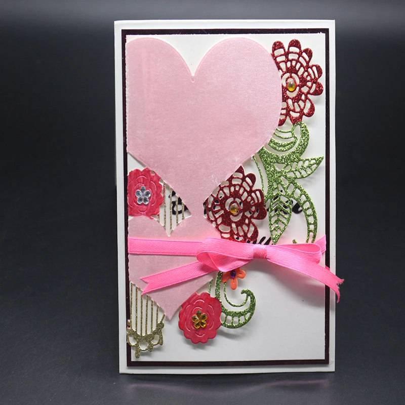 

ZATBWS Beautiful love Cutting Dies for DIY Scrapbooking Decoretive Embossing Stencial DIY Decoative Cards die cutter