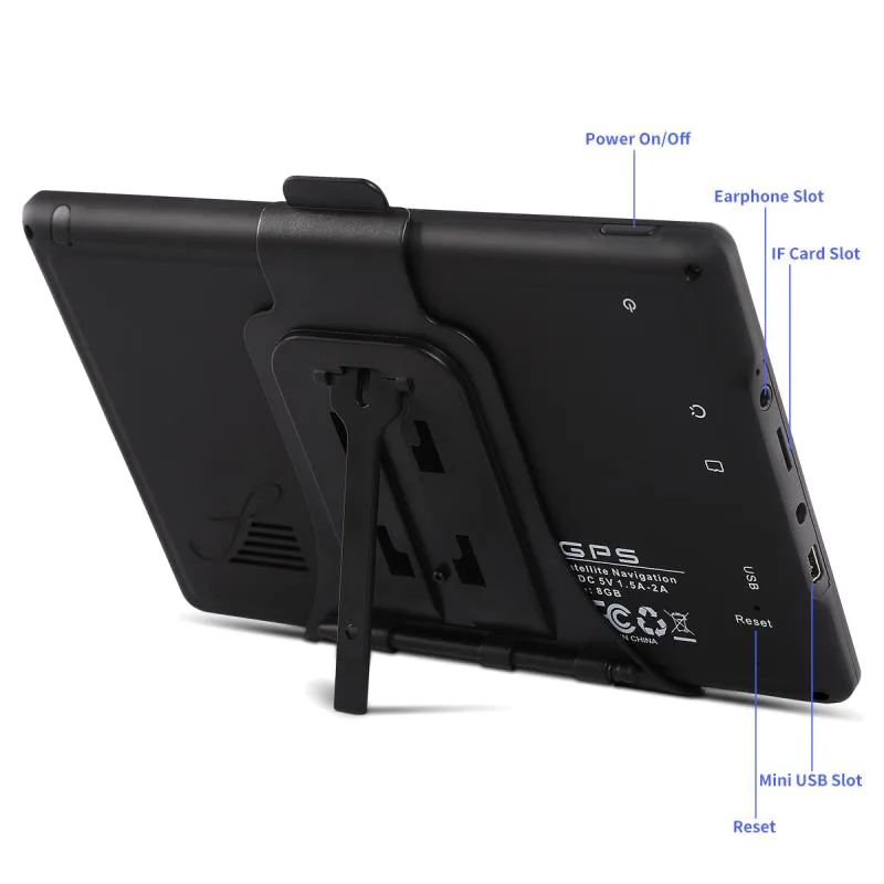 7-дюймовый автомобильный емкостный экран GPS навигатор HD FM 8G 256M MP3/MP4 плеер
