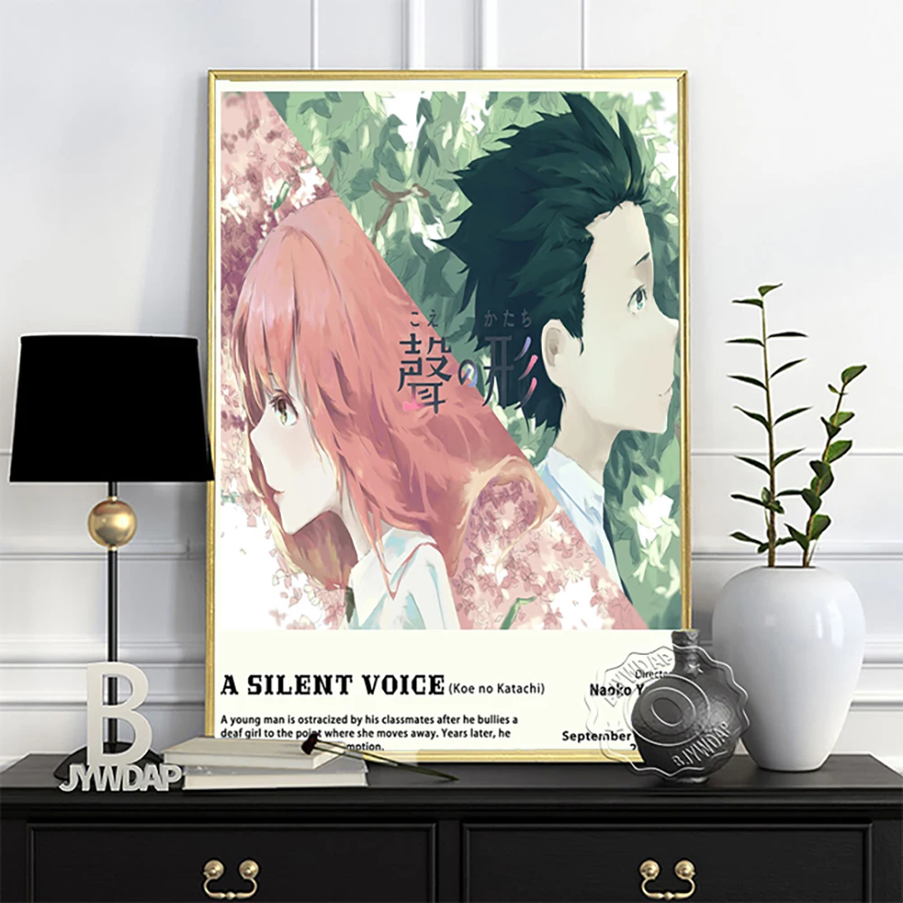 

A Silent Voice Anime Poster, Japanese Animation Movie Wall Art, Film Character Portrait Art Prints, A Silent Voice Fans Collect