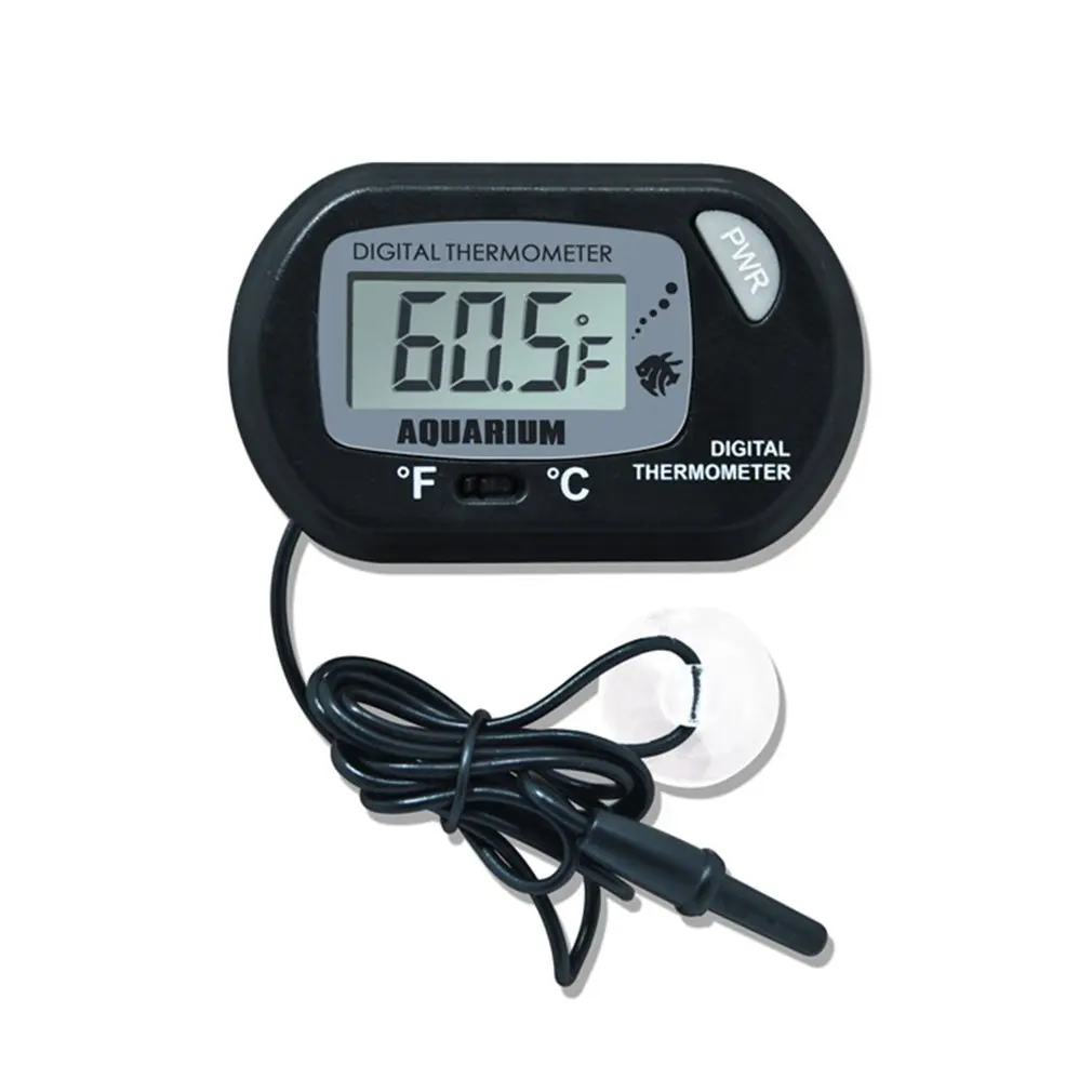 

Aquarium Water Thermometer Plastic Digital Lcd Screen Sensor Controller Wired Fish Tank Accessories