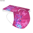 10-100 шт., одноразовые маски для лица с рисунком бабочек