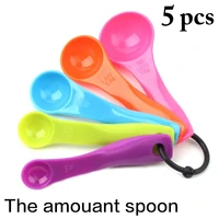 5 pcsset plastic multicolor mini measuring spoon milk powder flour sugar spice teaspoon coffee scoop kitchen measuring tools