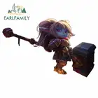 EARLFAMILY 13 см x 8,3 см для League of Legends мака личность автомобильные мультипликационные наклейки на лобовое стекло багажник RV аниме стайлинга автомобилей